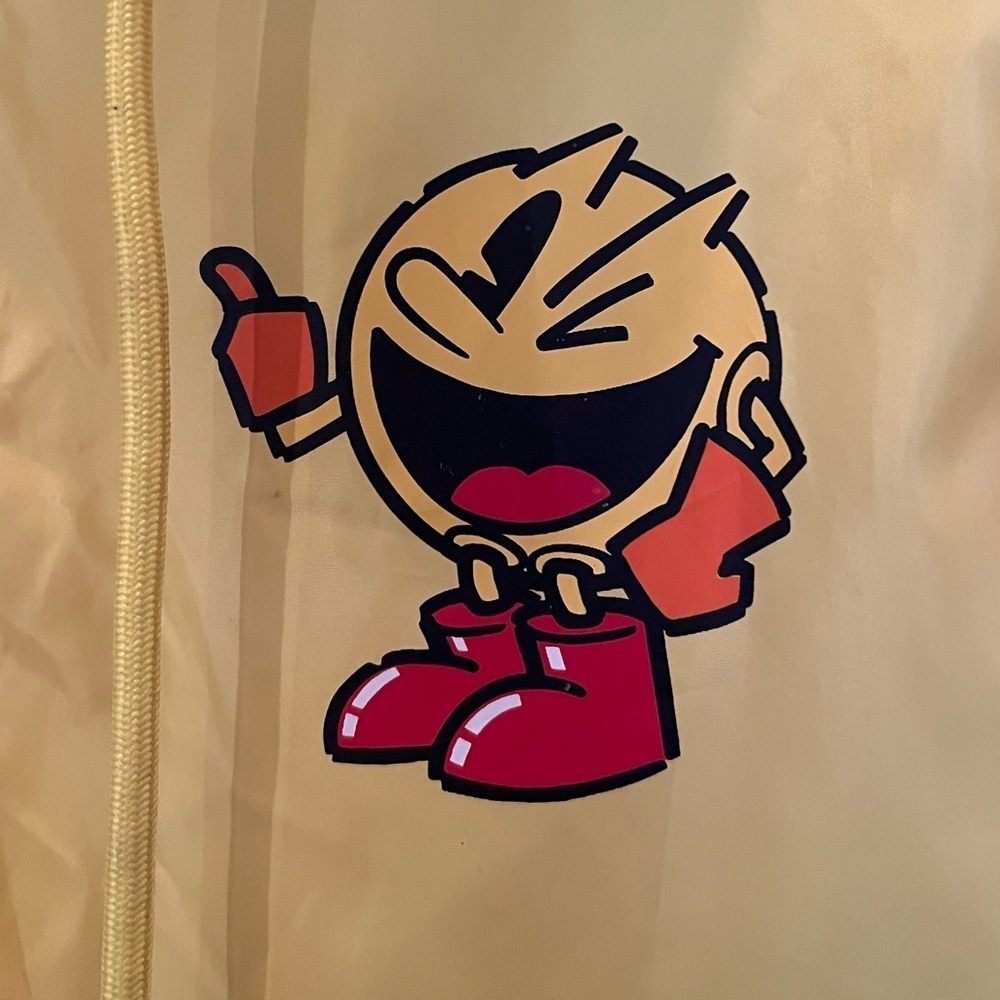 Pac-Man Video Game Hoodie Windbreaker Jacket - Picture 2 of 10
